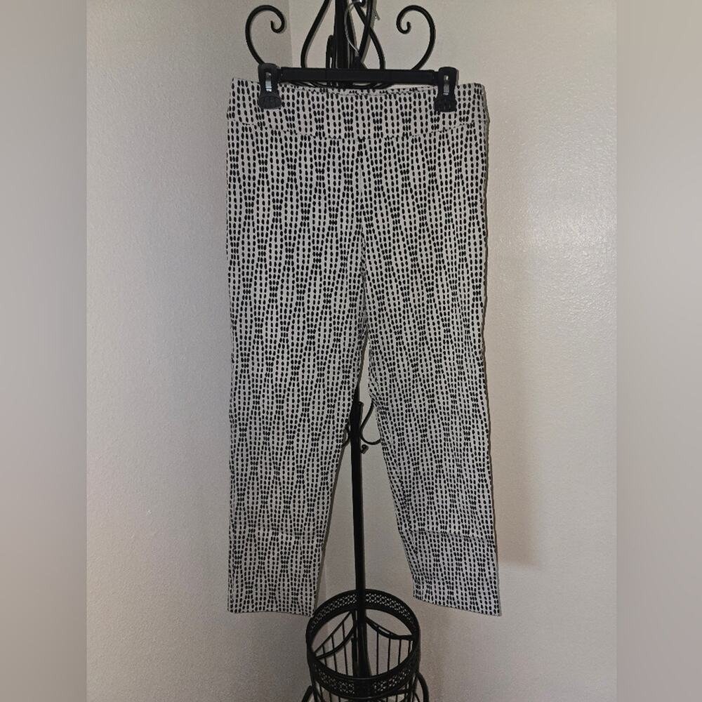 Krazy Larry Black and White Patterned Pants GUC